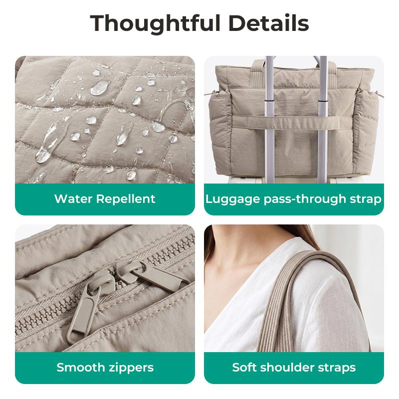 【NEW IN】BAGSMART TRINI Tote Bag for Women, Communter Tote for Daily Use, Large Capacity Lightweight Tote with Multiple Compartments for Travel & Work tiktokshopbacktoschool