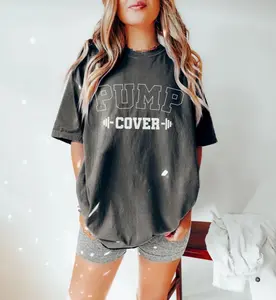 Pump Cover Shirt, Oversized Gym Shirt, Gym Workout Tee, Fitness Apparel, Training Shirt, Barbell Tee, Weightlifting Shirt, Lifting, Unisex Womenswear Tops Women