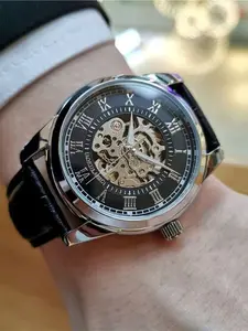 [Tourbillon Mechanical Watch] Commercial style hollow out fully automatic mechanical watch for men, luxurious, fashionable, casual, versatile and personalized watch for men, European, American, Japanese and Korean styles, automatic winding, the best gift