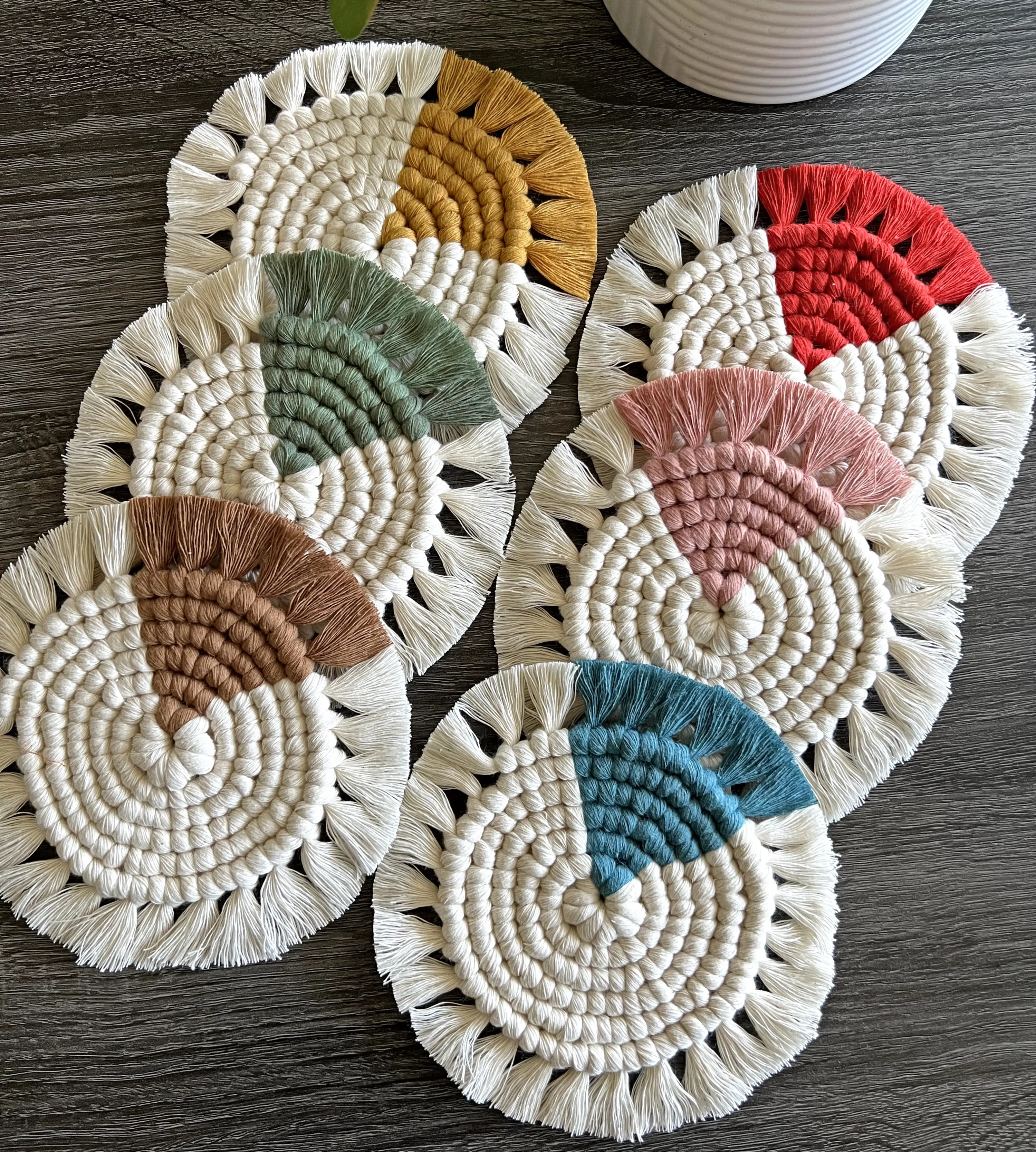 Macrame Coaster Macrame Coaster