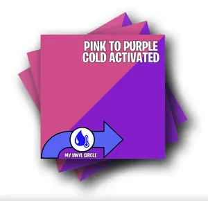 PINK to PURPLE - COLD Color Changing Vinyl: (12"X12" Sheet)