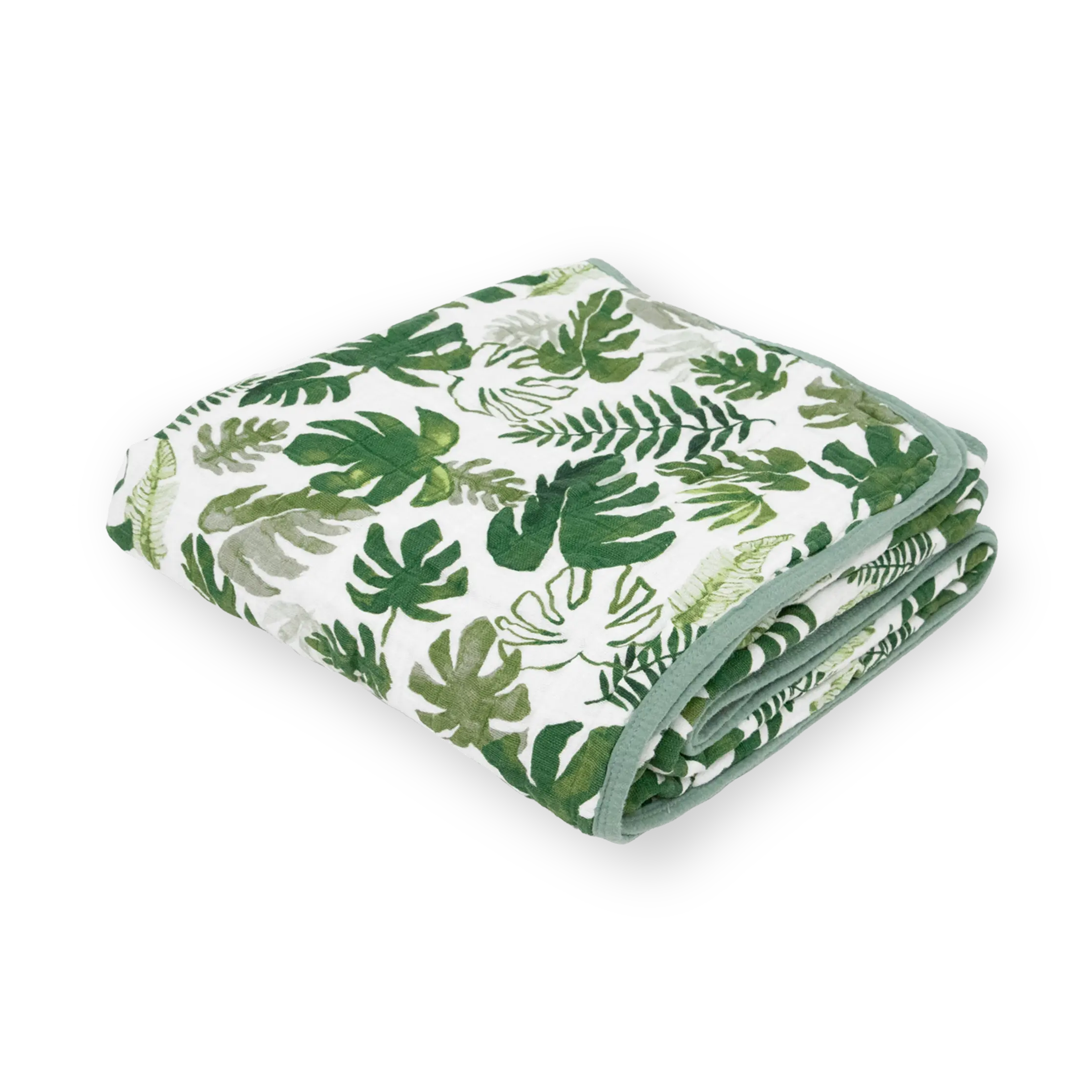 Original Cotton Muslin Quilt - Tropical Leaf