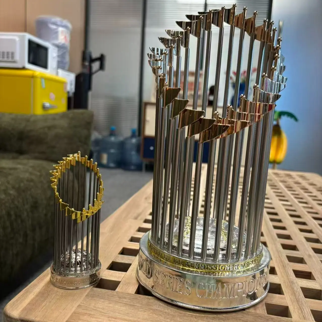 World-Class Baseball Championship Trophy Cup, 4.8inch/11.8inch Height, Perfect Sports Award Replica, Ideal Gift for Baseball Enthusiasts,Home desktop decoration, suitable for gift giving