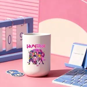 1pc mouthwash cup, cartoon pattern printing, durable bathroom toothbrush cup, wash cup, toothbrush holder, bathroom storage, bathroom water cup, brushing cup, Christmas Valentine's Day gift for students back to school (only cups are sold)