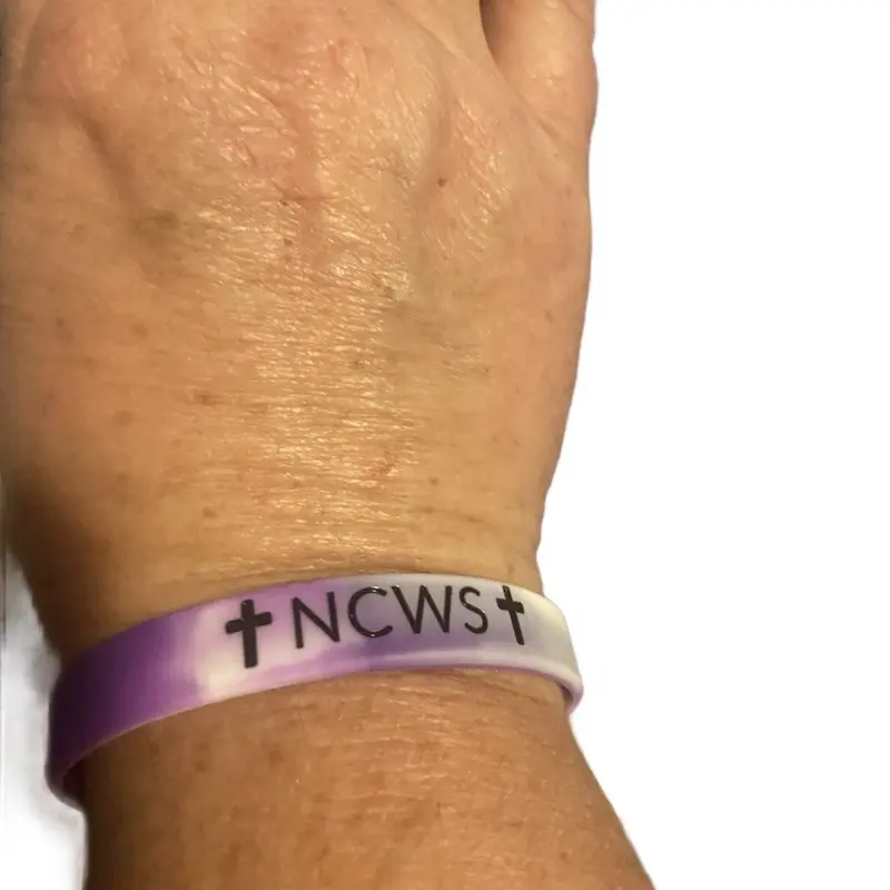 NCWS Rubber Silicone Bracelet with Cross Design for Comfortable Wear