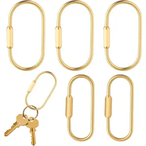 5-Pack Brass Key Ring -  Key Ring Screw Lock  for Labubu  Carabiner Carabiner  Clip for  Purse Bag Charms for Handbags