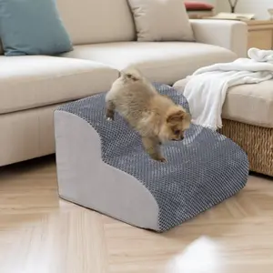 Pet Stairs & Ramp with Non Slip Base Detachable and Easy to Clean Suitable for High Beds Sofas and Benches