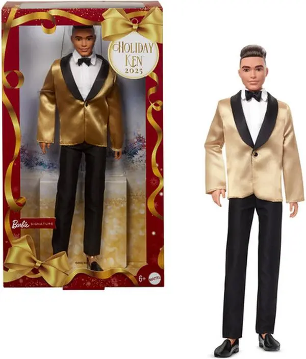 Barbie Holiday Ken Doll 2025, Brunette  [COLLECTIBLES] Paper Doll, Collectible
