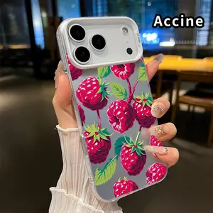 Raspberry Reverie Pattern Phone Case for iPhone 17 16 15 14 Pro Max 13 12 11 XR XS Plus Air E Shockproof Drop Protection Durable PC Smartphone Cover Cellphone Protective
