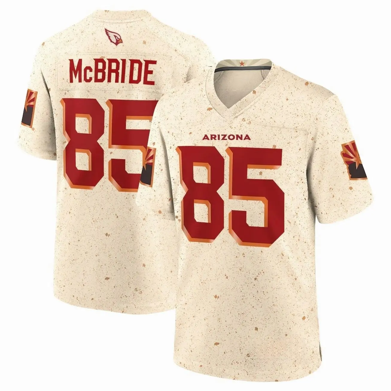 Unisex Football Inspired by McBride 85 Arizona 2025 Rivalries Collection Game Jersey - Natural