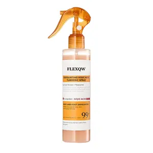 Body Keratin Care Kojic Acid Turmeric Spray with AHA & PHA, Gentle Body Brightening & Exfoliating Peeling Solution for Dead Skin Cells & Texture, Korean Skincare