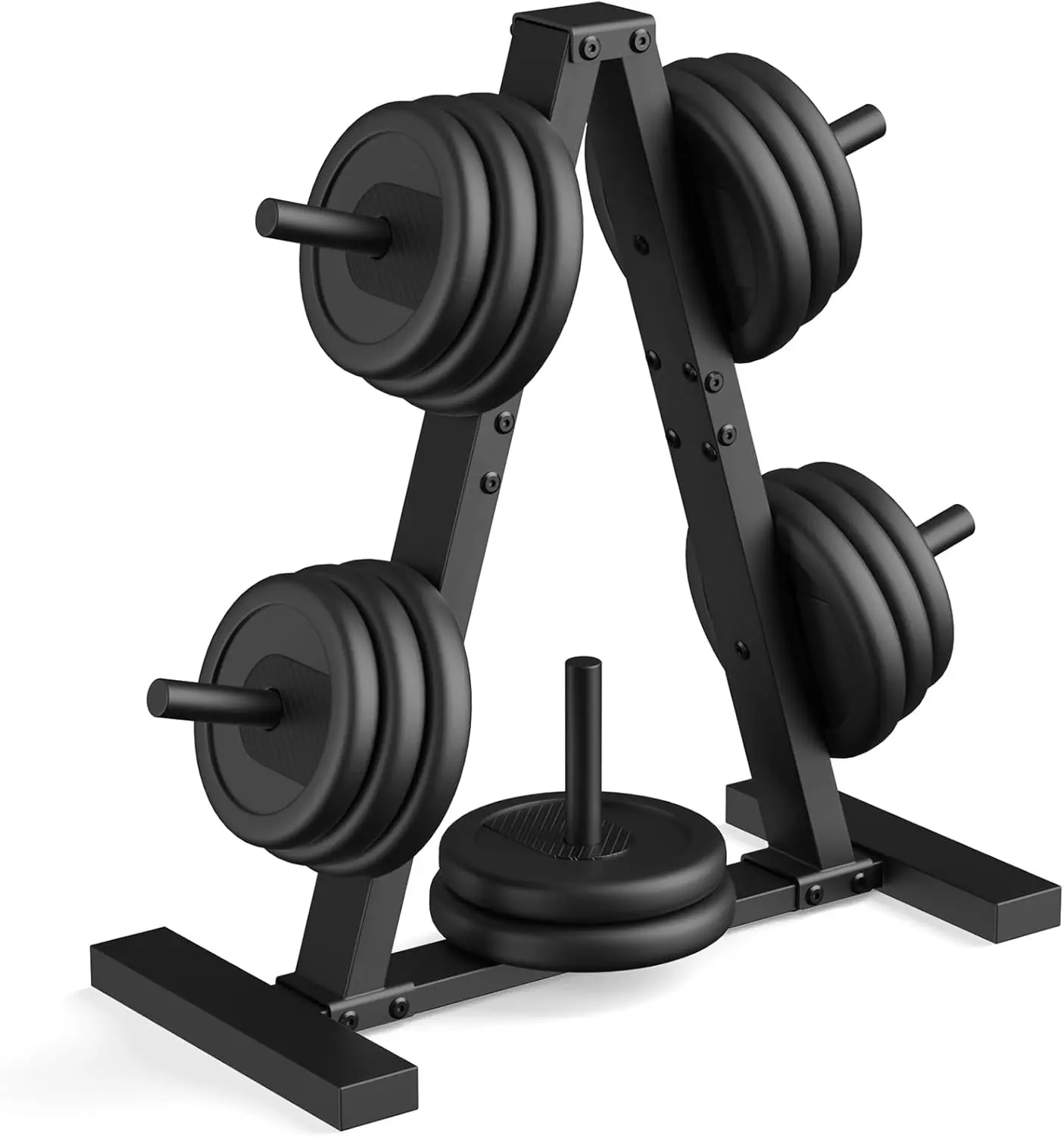 Weight Plate Rack, Weight Tree, Home Gym Storage Stand, Holds 300 lbs