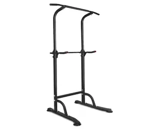 Power Tower Workout Dip Station Pull Up Bar, Height Adjustable Multi-Function Dip Stand for Home Gym, Strength Training Fitness Equipment