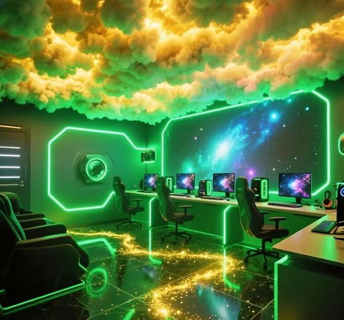 3D Thundercloud LED Light Cotton Lightning Cloud Colorful Atmosphere Night Light, DIY Creative Cloud Lights Gaming Room Garage Club Bar dj Party Light