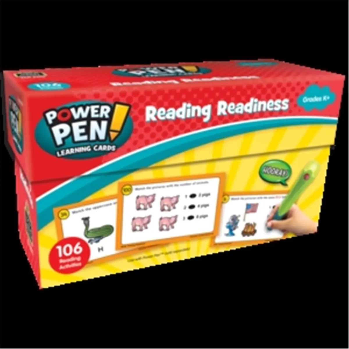 Teacher Created Resources Power Pen Learning Cards - Screen-Free Activity, Sight Words Flashcards & Smart Pen School Supply Set with 53 Cards & Audio-Visual Feedback for Reading, Screen-Free Activity Card Pack School Supply Sets