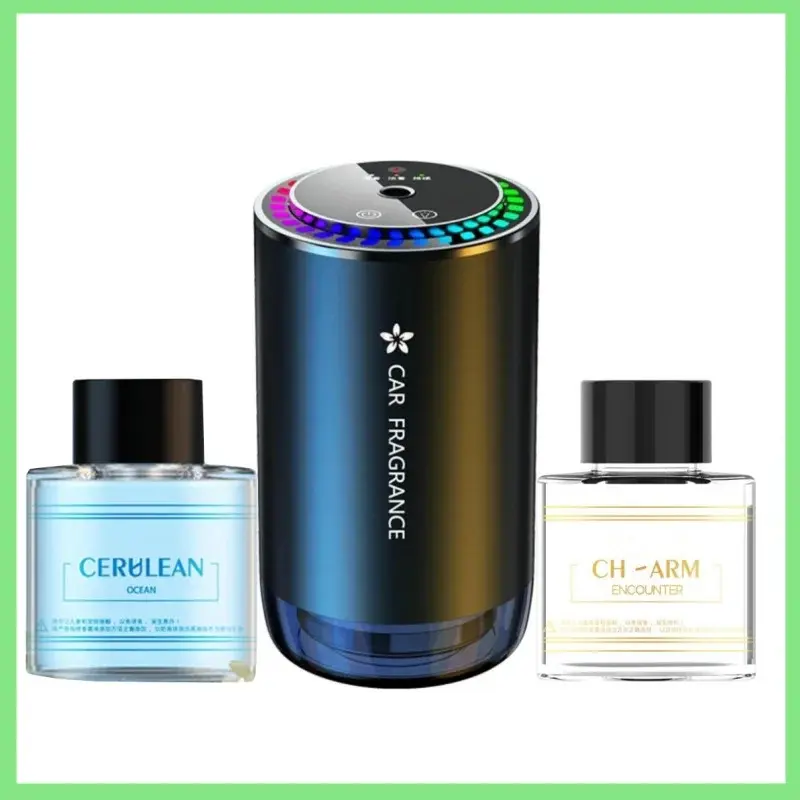 Ultrasonic Smart Car Air Freshener with Projector Light - Star Top, USB-Charged Diffuser, Silent Spray, 3 Modes, Noise-Free Operation, Adjustable Intensity, Diffuser Car Fragrance Accessory