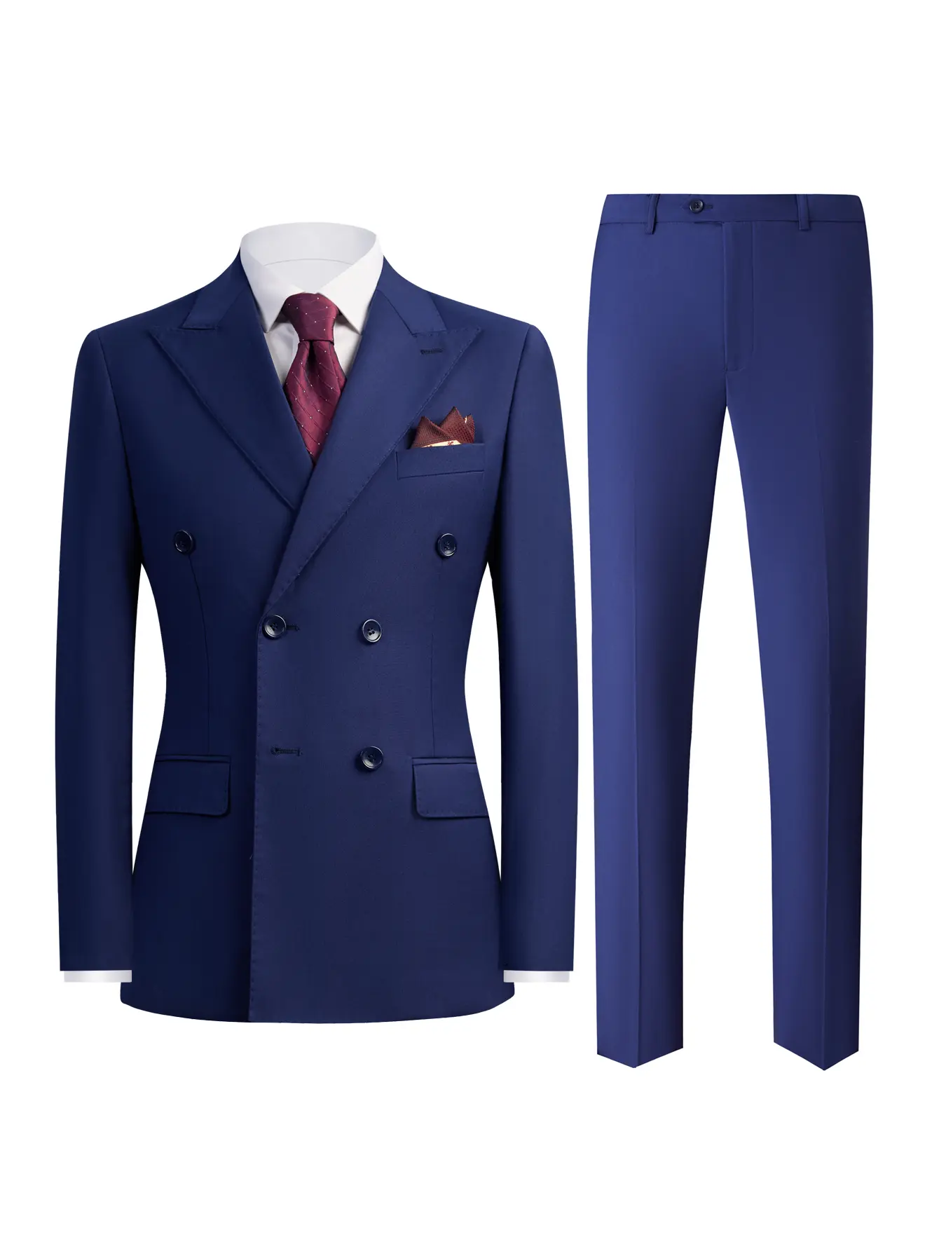 2 Piece Double Breasted Suit Men Slim Fit Mens Double Breasted Blazer Pants Sets Wedding Prom Homecoming Suit sohochic