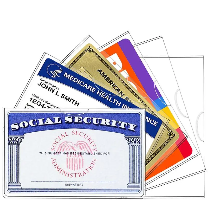medicare card protector sleeve MaxGear Sleeves, Clear PVC Card Sleeves, 20 Pack 10 Pack New Medicare Card