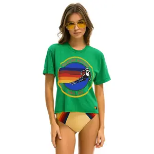 AVIATOR NATION VAIL BOYFRIEND TEE - KELLY GREEN