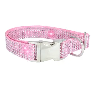 Rhinestone Bling Dog Collar, Dog Collars for Girls, Custom Handmade Pet Collar for Small-Medium-Large Breeds with Jeweled Design, Poodle Dog Collar