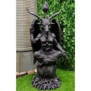 Faux Stone 3 Feet Oversized Sabbatic Goat Baphomet Statue