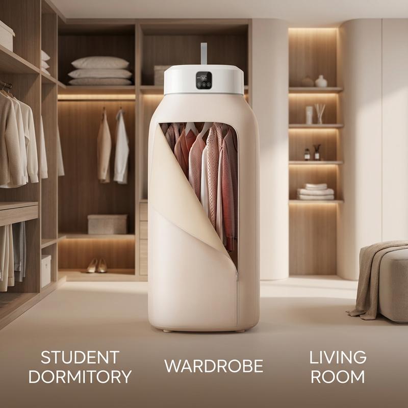 Mini Portable Clothes Dryer for Apartment Dorm RV & Travel Compact Electric Dryer with Drying Bag for Daily Laundry Ideal for On-the-Go Use