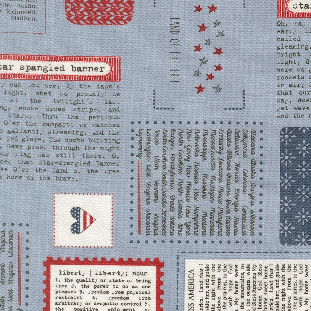 Fabric Moda Splash All Things American Independence Day by the Quarter Yard 55720-12