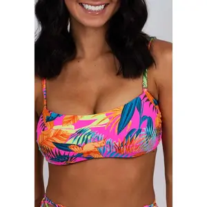 Vibrant Bloom Bikini Top