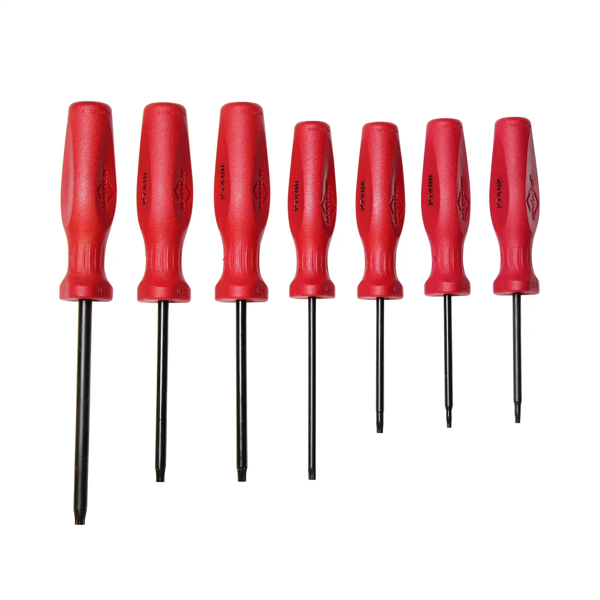 Mayhew MAY27031T Torx Screwdriver Set - 7-Piece, Tempered Process Alloy Steel, Custom Heat Treat, Ergonomic Handle, Precision Machined