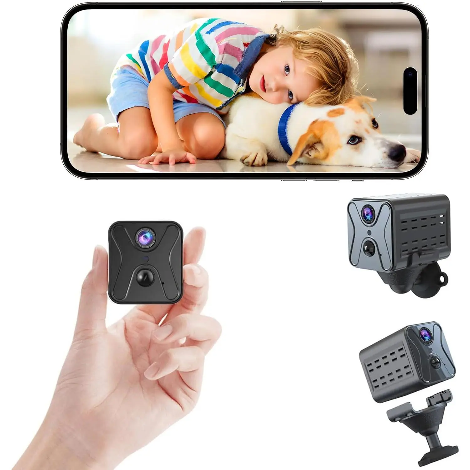 Mini Spy Camera 2026 Upgraded 4K Mini Hidden Camera,WiFi Cam with Night Vision,Remote Viewing,2800mAh Long Battery Life, Motion Detection,SD/Cloud,Security Camera for Baby and Pets