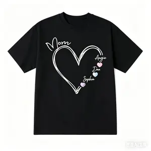 Custom Mom Sweatshirt with Kids' Names, Mama Heart Sweatshirt, Personalized Shirt, Gift for Mom, Women's Crewneck, Mother's Day Gift cotton