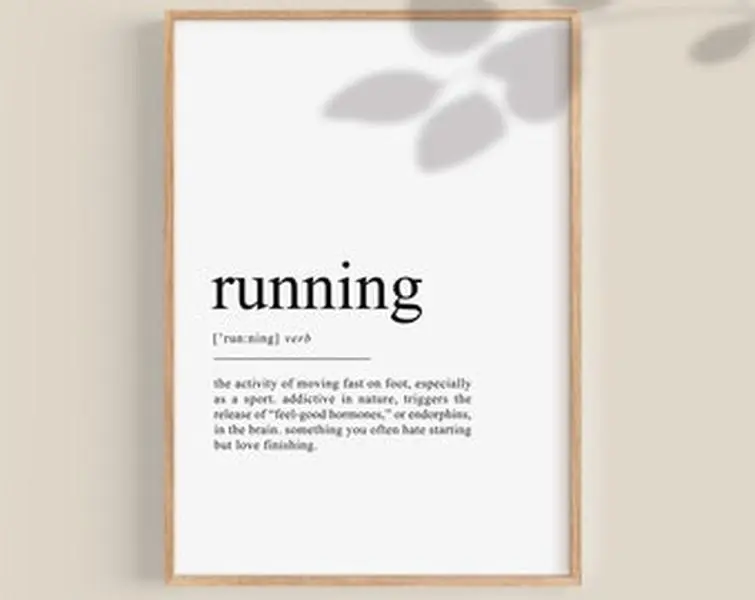 Running Definition, Runner Gift, Marathon Runner gifts, Running poster, Athletics Art, Gift for Athletes, Running Lovers gift, Printable