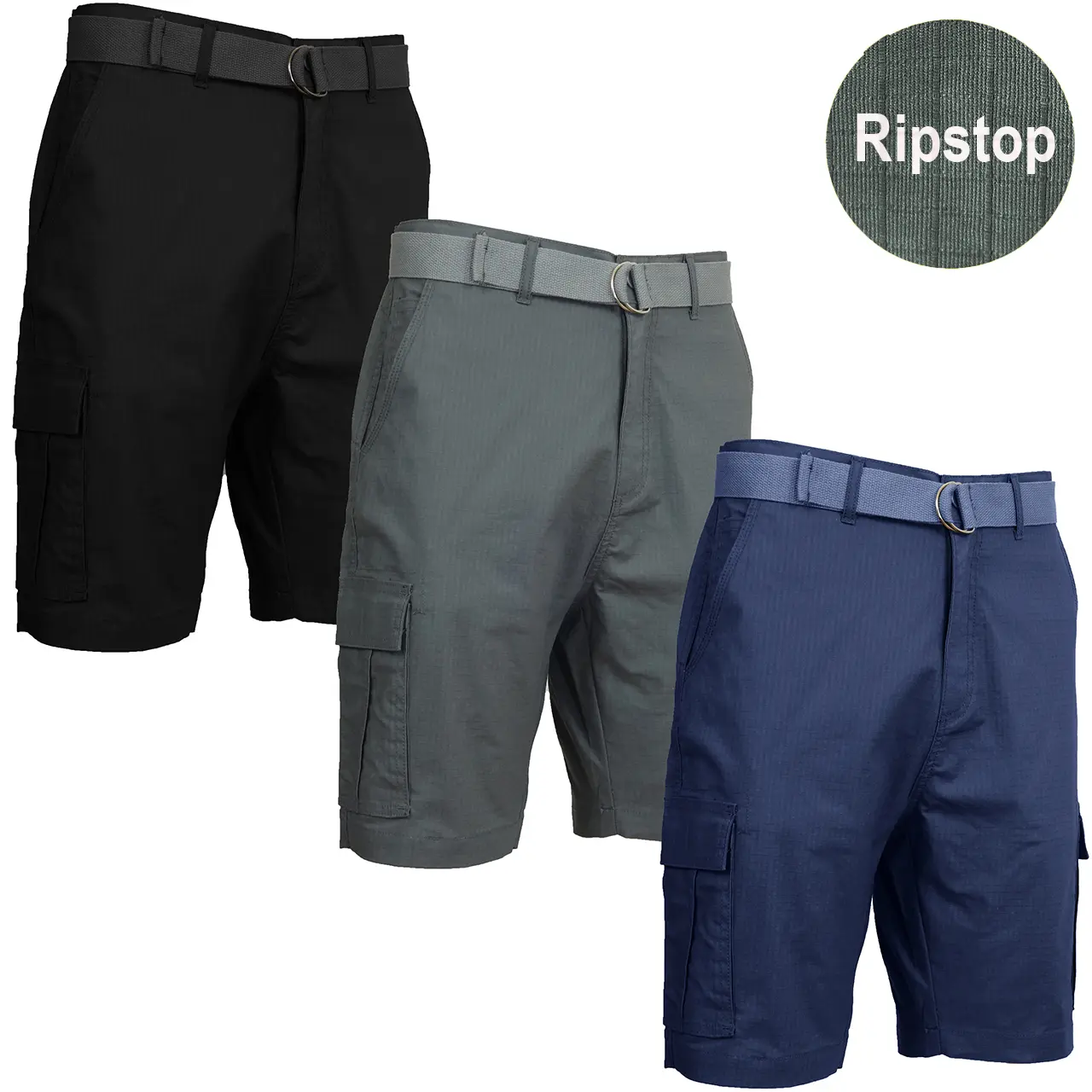 Ripstop - Black & Navy & Grey