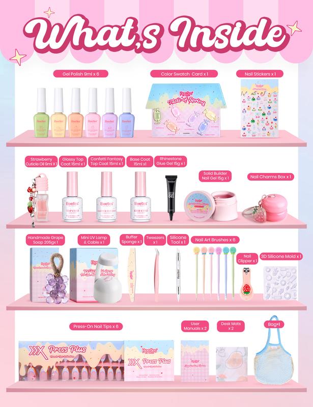 Beetles Taste of Spring Manicure Box - Easter Nail Designs Spring Floral Nails Vacation Nails Beach Nail Art Festival Nails Graduation Nails Wedding Guest Nails