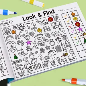 Interactive Search Game Book, Sudoku Puzzles, Memory & Color Recognition, Durable Travel Puzzle Cards, Fun Brain Booster, Family Fun Game