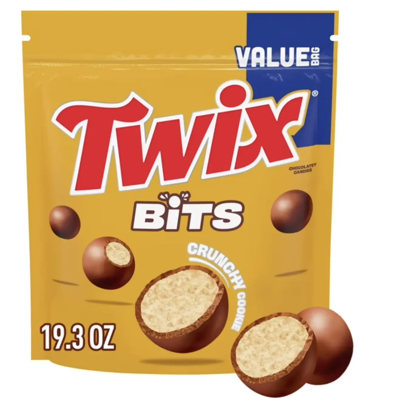 Twix Bits Crunchy Cookie Chocolatey Candy, Value Size, 19.3 oz. Twix Bits Crunchy Cookie Chocolatey Candy, Value Size, 19.3 oz.