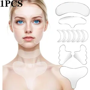 Reusable Silicone Wrinkle Patches, 11-Piece Set for Face, Neck, Chest, Forehead, Under Eye, Nasolabial Folds, Anti-Wrinkle Treatment