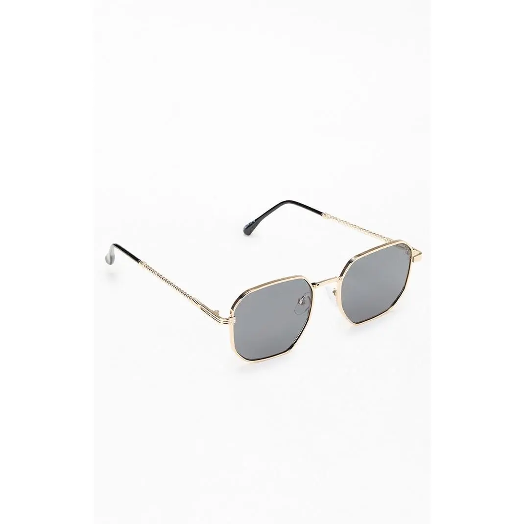 Pacsun Men's Gold Metal Rectangle Frame Sunglasses Pacsun Men's Gold Metal Rectangle Frame Sunglasses