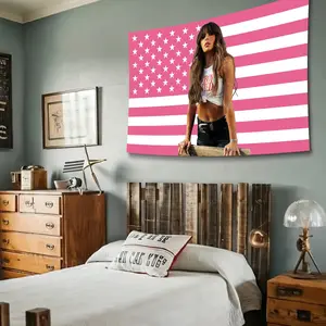 Vintage Country Ella American Flag – Western Cowgirl Style Banner