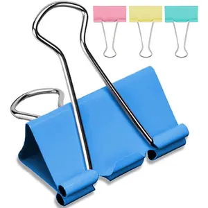 2 Inch Extra Large Binder Clips 24 Pack Assorted Colors Jumbo Paper Clips Big Paper Clamps for Home School and Office Supplies