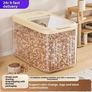 Cat food storage bucket Dog food bucket Sealed moisture-proof and insect-proof grain storage bucket Food grade pet food large-capacity storage box