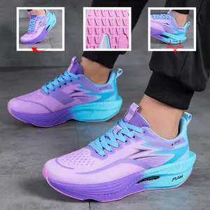 Lightweight Rebound & Breathable Full-Palm Carbon Plate Running Shoes for Men Women mens stability sneakers US Size 4-13.5