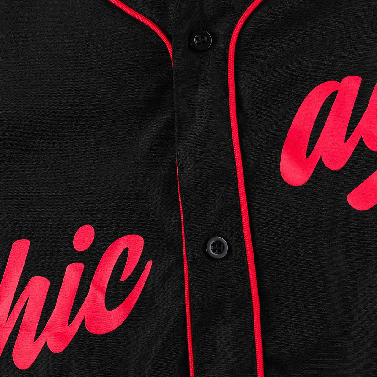 Men's shirt, short-sleeve casual button-down, men's summer baseball jersey, simple shirt for daily wear in spring and autumn.