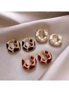 Must-have hit item! Maillard zircon huggie earrings, light luxury, niche, elegant temperament earrings for women, Statement earrings, Classic style earrings