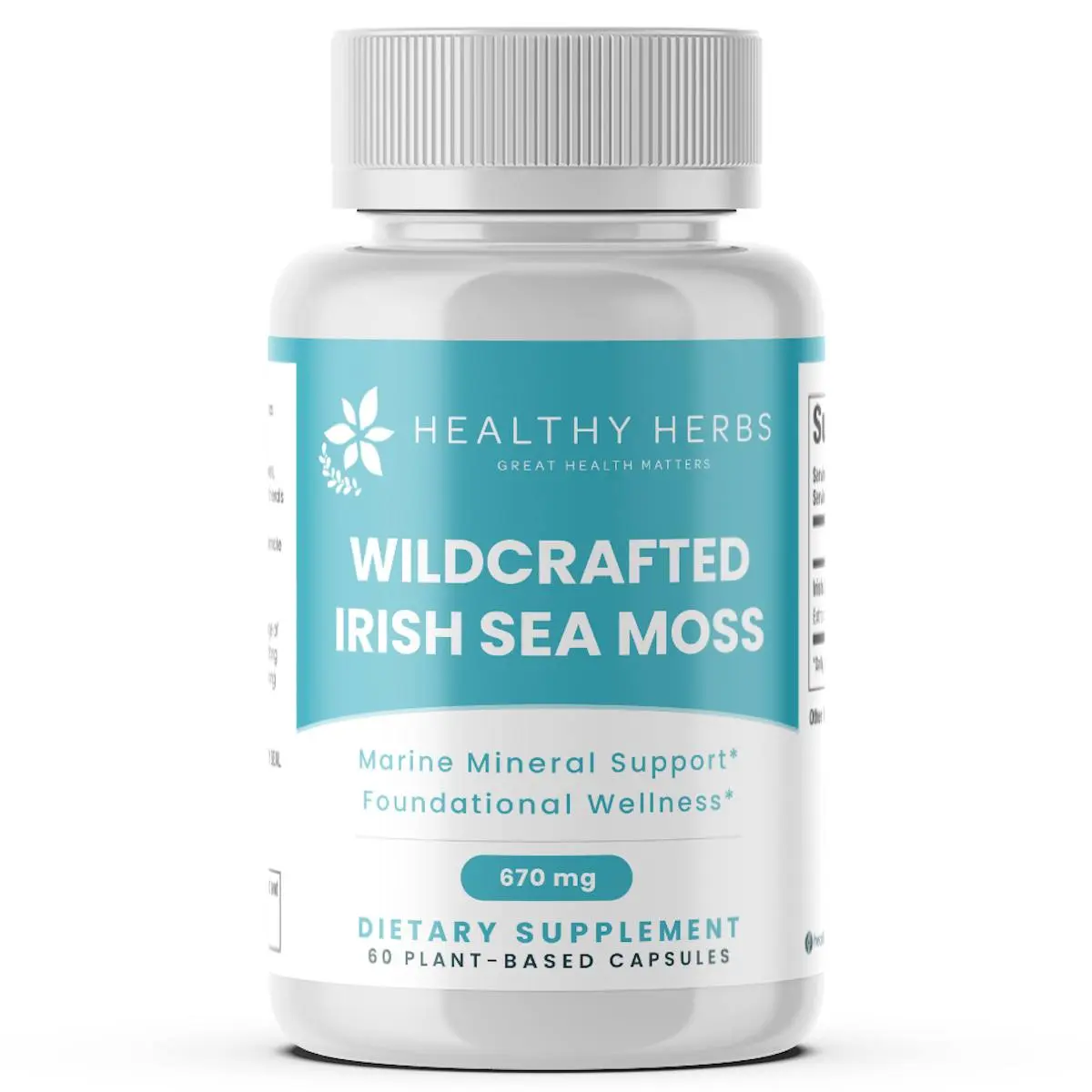 Healthy Herbs | Pure Sea Moss Capsules 670mg (60ct) 30-Servings