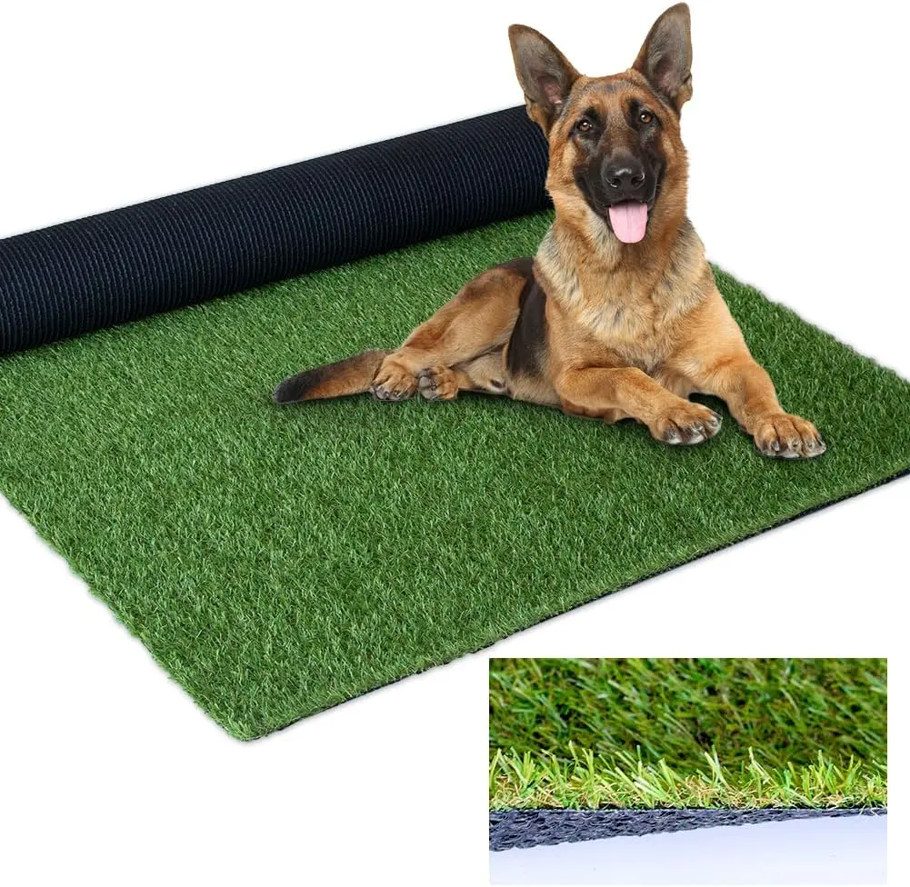 XLX TURF Realistic Artificial Grass Outdoor Rug - 3ft x 5ft, Pet Friendly Thick Fake Grass Mat for Dogs Patio Synthetic Lawn Landscape with Drainage Hole