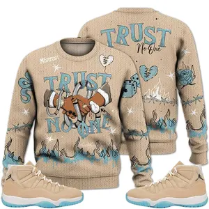 11 H-Town Ugly Sweater, Retro H Town 11s Outfits Shirt, Tattoo Trust No One Streetwear Unisex Sneaker Matching Shirts