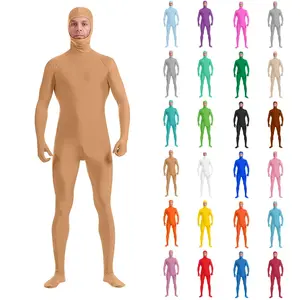 New Full Body Zentai Suit Costume For Halloween Men Second Skin Tight Suits Spandex Nylon Bodysuit Cosplay Costumes