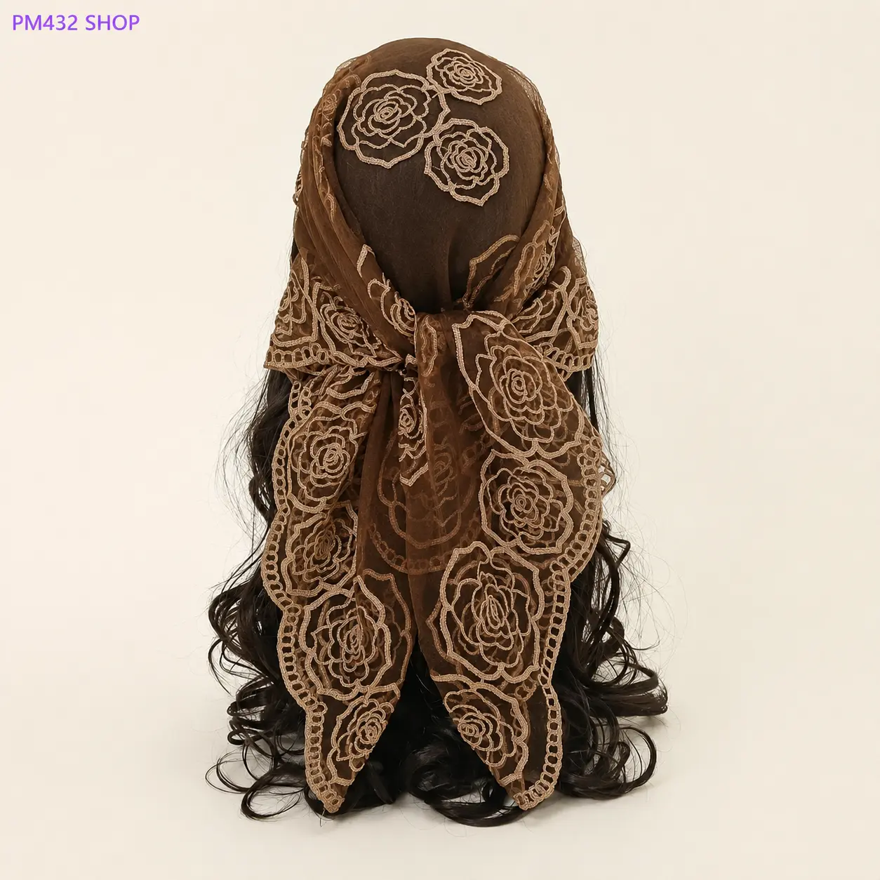Women's Multicolor Boho Floral Embroidered Mesh Scarf - Lightweight Tassel Shawl with Scalloped Trim, Sheer Female Head Wrap for Beach, Travel, All Seasons Use (Ideal for Accessory Enthusiasts), Elegant, Everyday