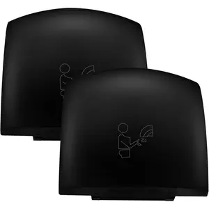 2 Pcs Electric Hand Dryer Commercial Compact Air Wiper Automatic Hand Air Dryer Wall Mount for Business Home Household Restroom Office Mall, 110v,1200W (Black)